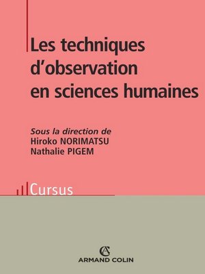 cover image of Les techniques d'observation en sciences humaines